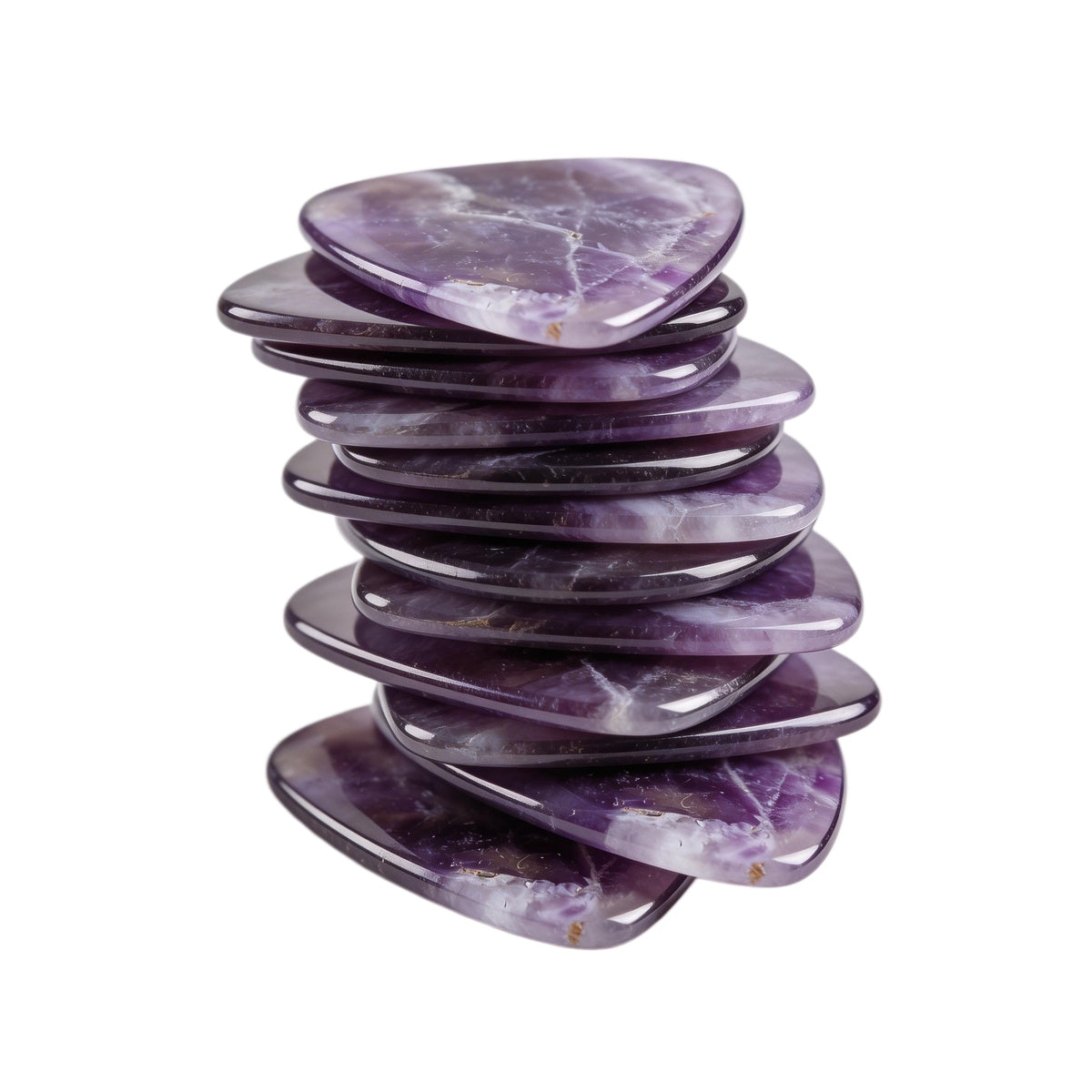 Amethyst Guitar Pick for Electric Guitar Bass String Instrument Playing Gift Handmade Craved Disc 27x32mm Pendant Decor