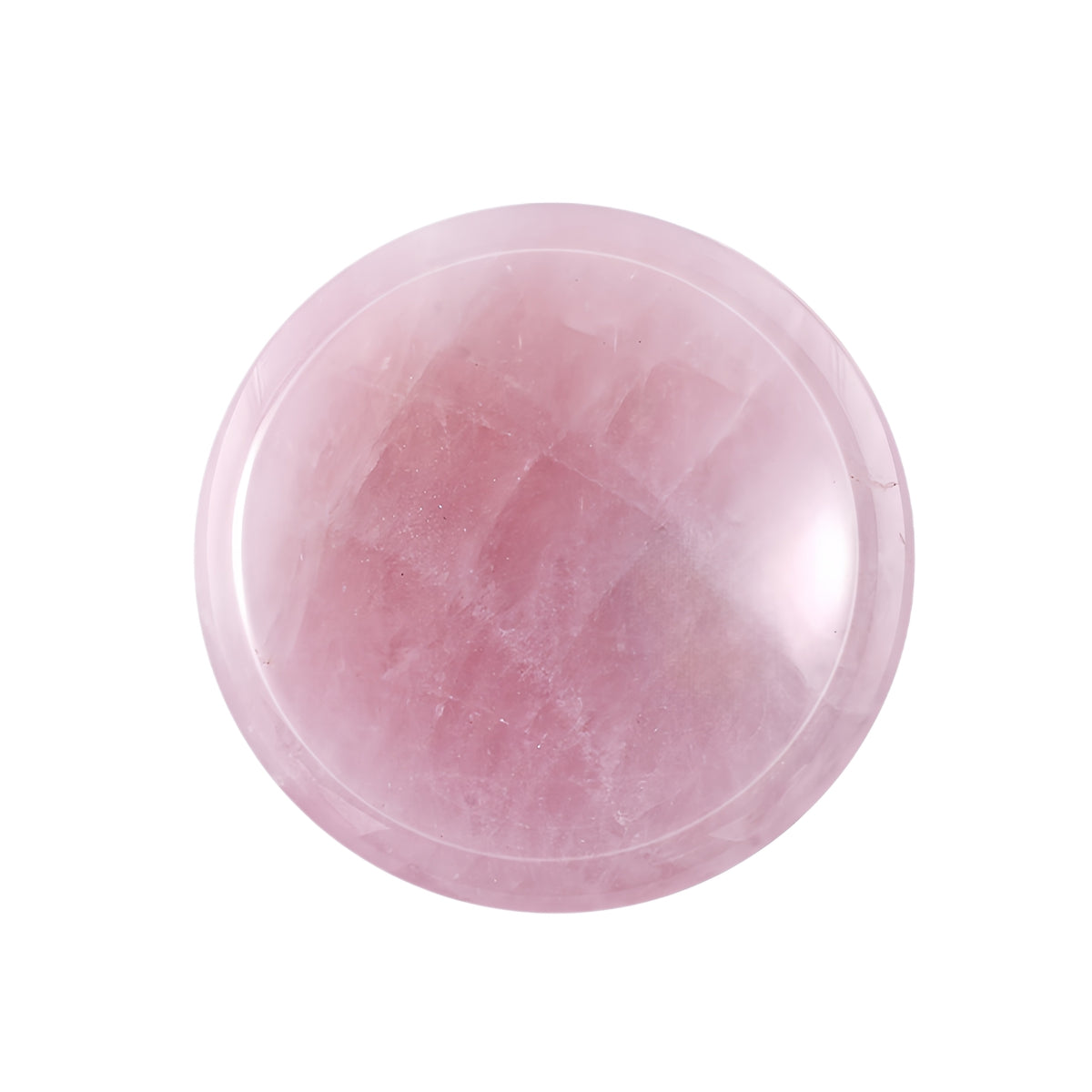40mm Rose Quartz Meditation Disc Worry Stone for Stress & Anxiety Relief
