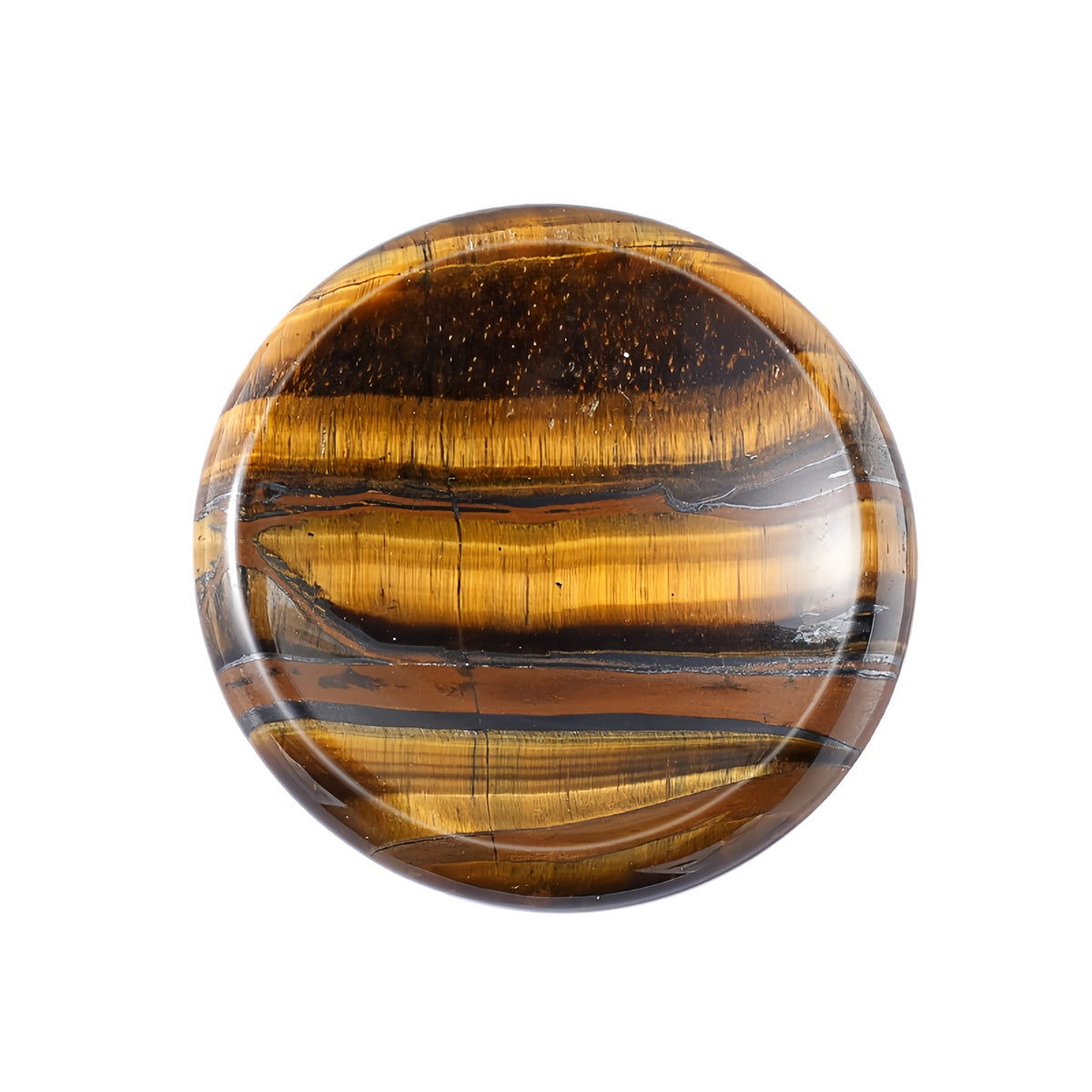 40mm Yellow Tiger Eye Meditation Disc Worry Stone for Stress & Anxiety Relief(副本)