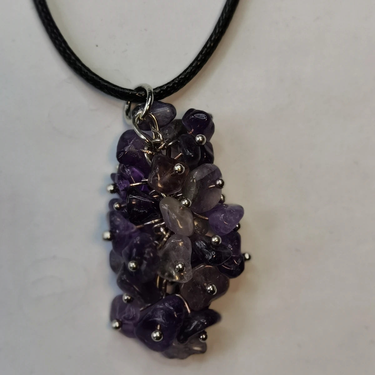 Natural Rose Quartz Grape Cluster Pendant Necklace Chakra Healing Crystal Jewelry for Women