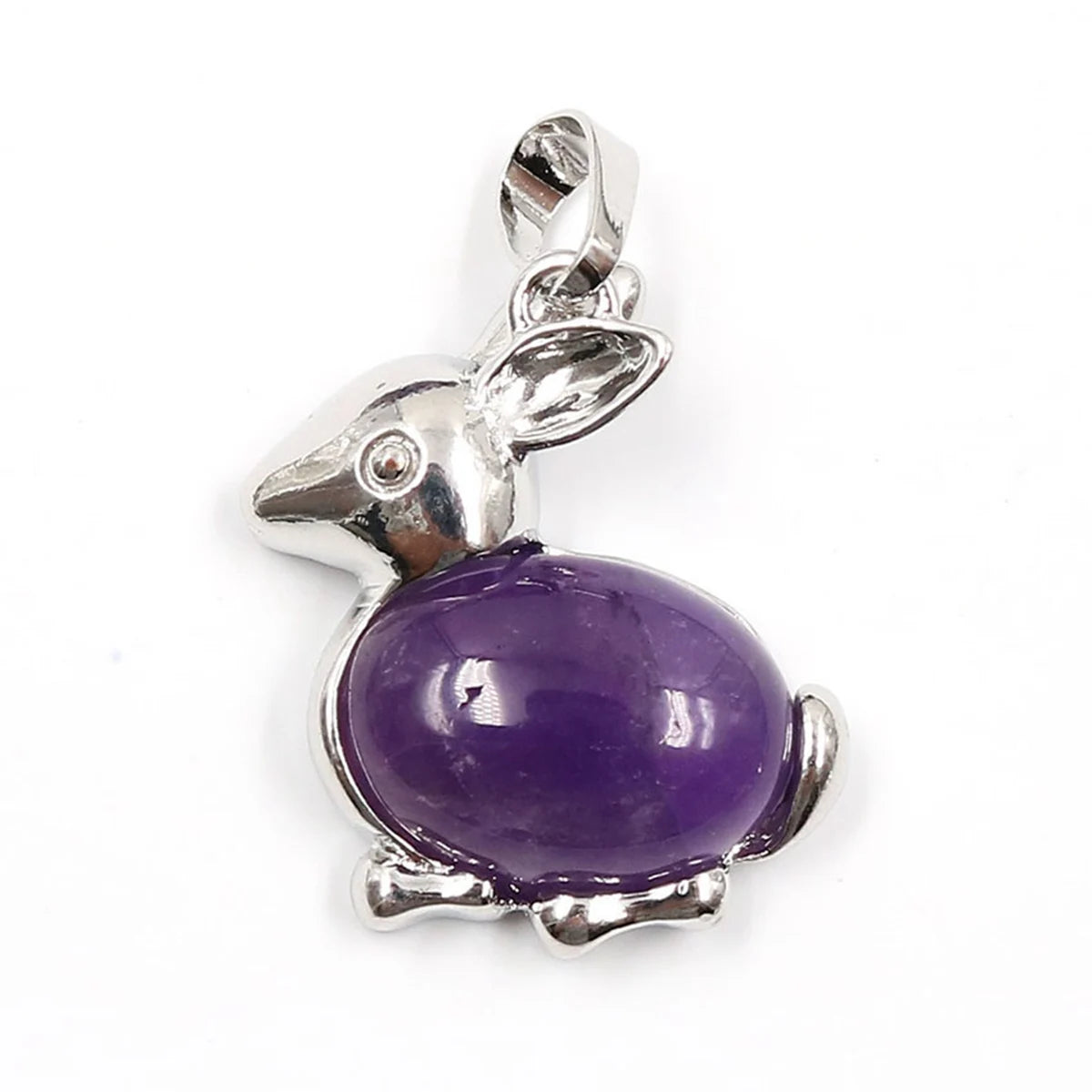 Genuine Baltic Gemstone Animal Rabbit Pendant Key chain for Women in Sterling Silver Fashion Jewelry pendant for making