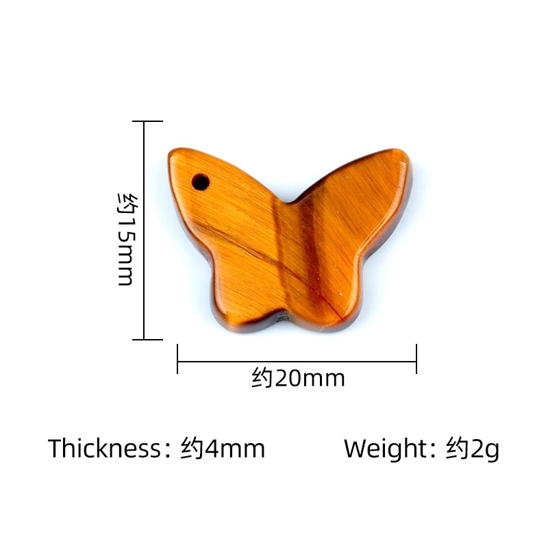 Fashionable Crystal Beautiful 15MMX20MM Butterfly Pendant Semi-precious Gemstone Jewelry Healing Crystal Amethyst Jewelry Gift