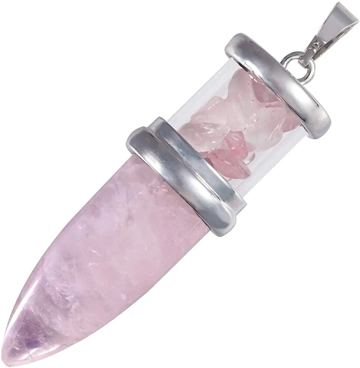 Natural gem crystal bullet head gravel Pendant Random Natural Gemstone Healing Chakra Bullet Charms Semi-Precious Gemstone