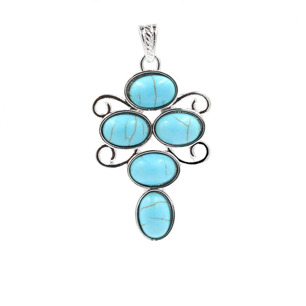Chakra Multi Stone Scroll Crystal Pendant Necklace Natural Healing Gemstone Swirl Frame Charm Spiritual Gift for Women