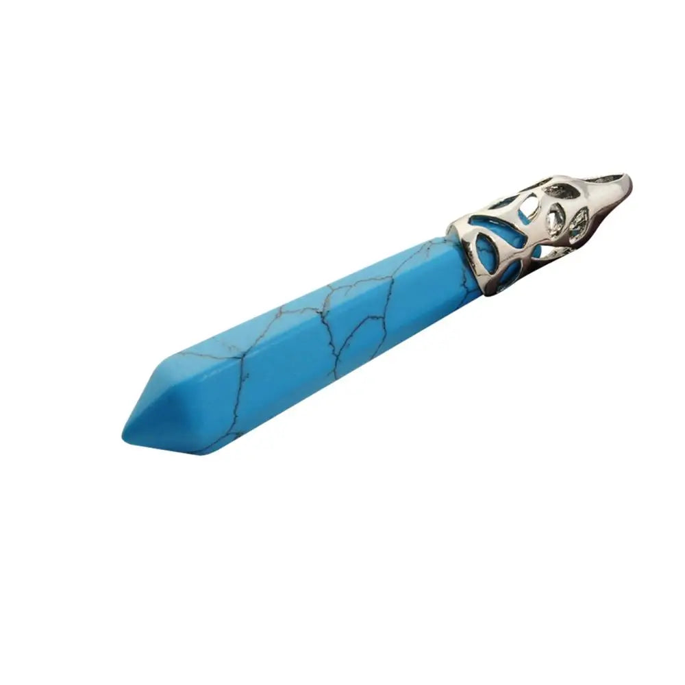 Silver Filigree Cap Natural Crystal Point Pendant, Single Terminated Wand Stone Pendant for Necklace Making Reiki Healing Jewelry