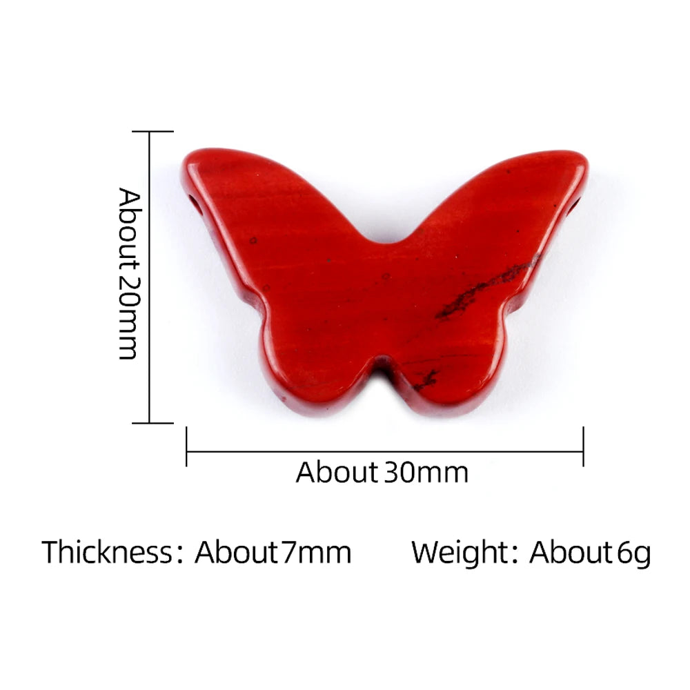 Wholesale Crystal Beautiful 20MMX30MM Butterfly Pendant Semi-precious Gemstone Jewelry Healing Crystal Amethyst Jewelry Gift