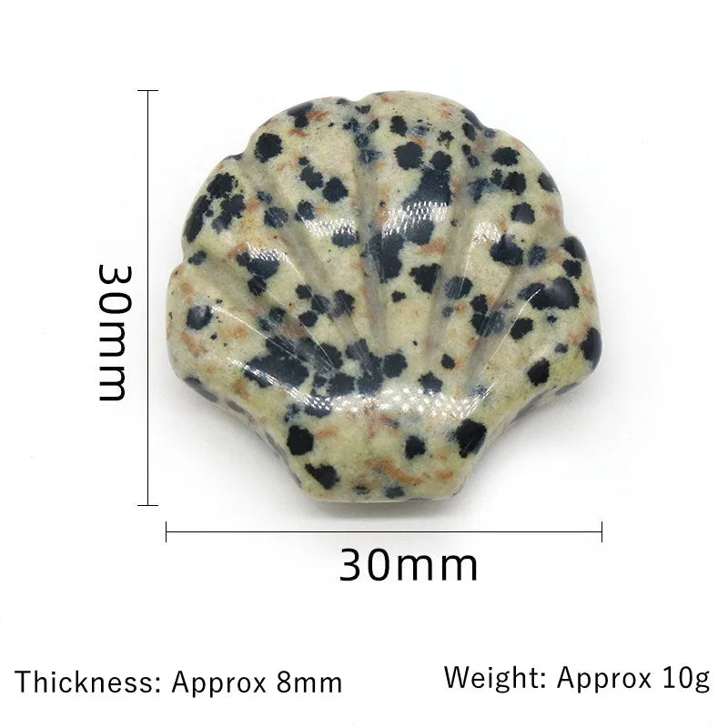30mm Natural Crystal Shell Figurine | 30mm Natural Gemstone Pocket Stone Party & Home Decor