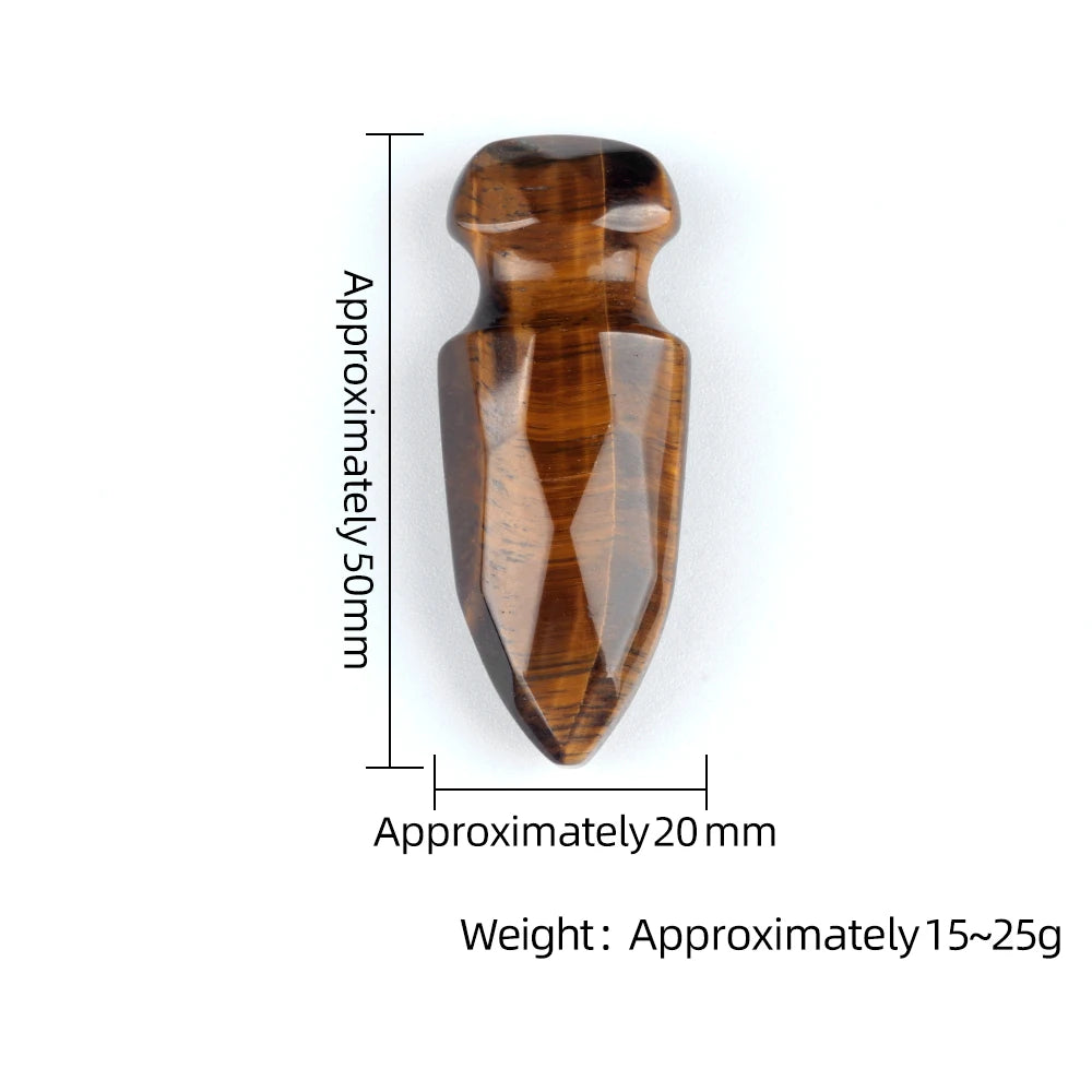 20×50mm Polished Crystal Arrowhead | Natural Gemstone Dagger for Reiki Altar Decor & Gifts