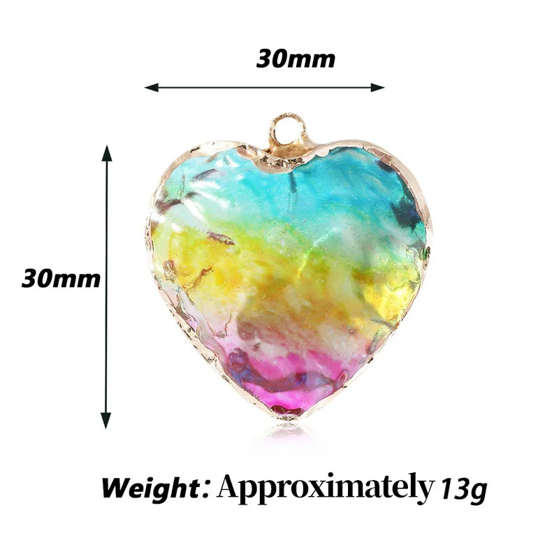 30mm Glass Crystal Heart Pendant for Making Jewelry #SP1767