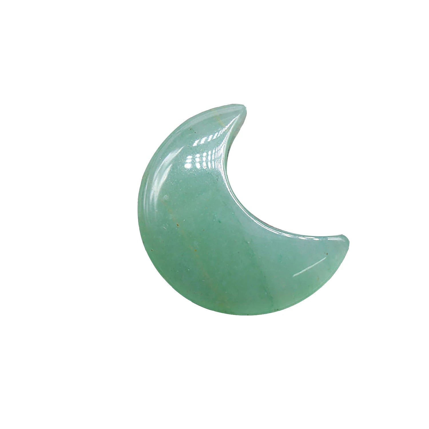30MM Moon Shape Gemstone Healing Energy Pocket Figurine Home Decorative
