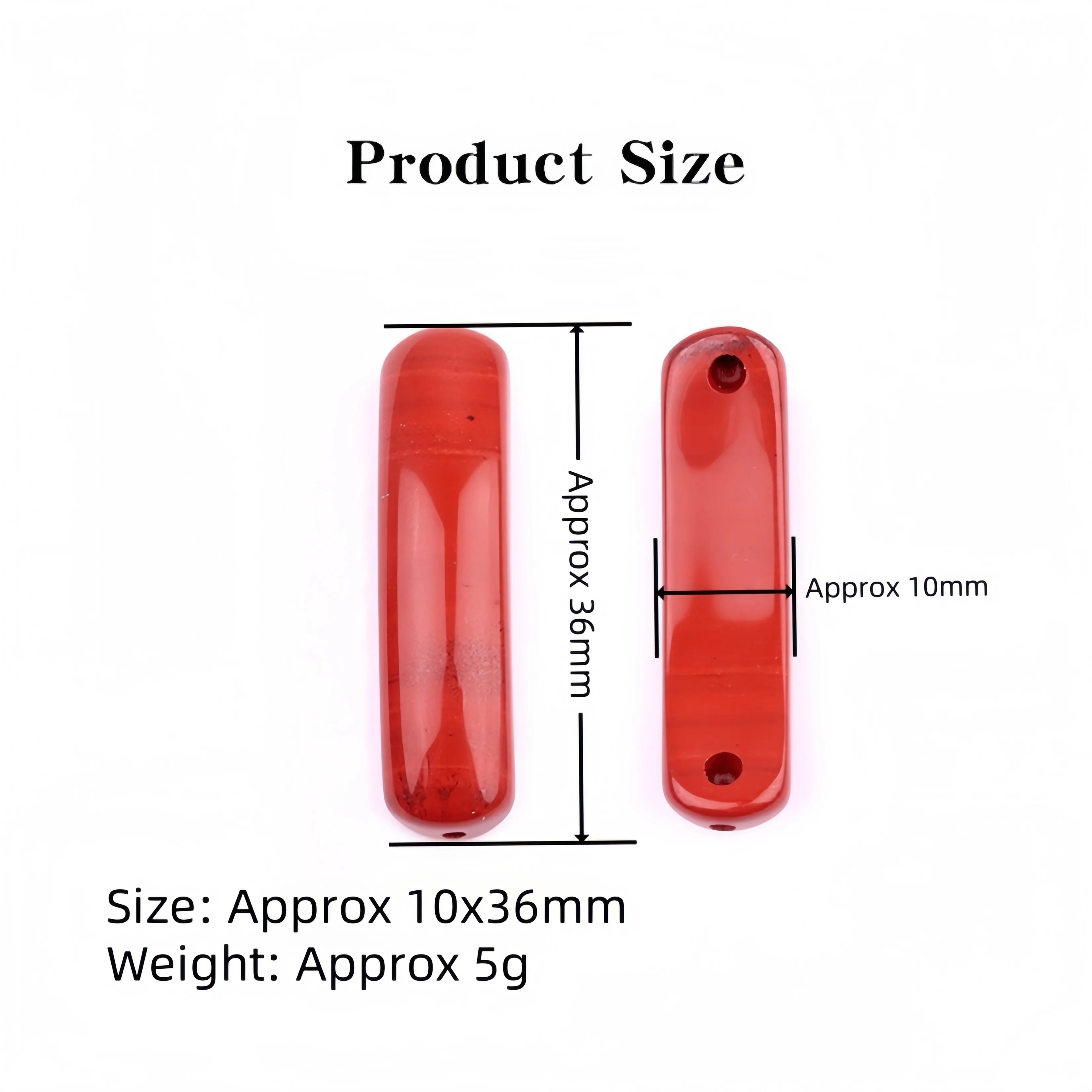 High Quality Fashion 10*36MM Curve Crystal Stone Polish Pendant for Gift Charm Pendants for DIY Bracelet Making Accessory