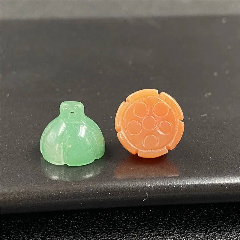 Natural Crystal Mini Lotus Seedpod Charms, Hand Carved Lotus Flower Gemstone Spacer Beads for DIY Bracelet Necklace Jewelry Making