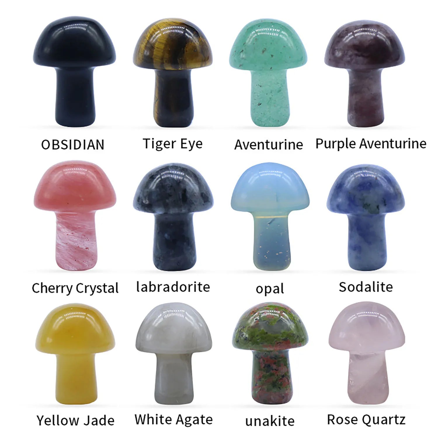 Mini mushroom DIY micro landscape forest landscaping garden flowerpot decoration All Kinds of Gemstone Carving Crafts