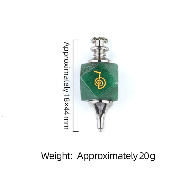 Wholesale Handmade Crystal Pendulum | 18×44mm Green Aventurine Reiki Block Dowsing Pendulum for Divination & Healing