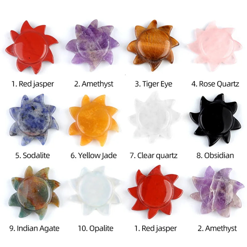 30mm Natural Crystal Hollow Flower Pendant | Hand-Carved Plum Blossom Gemstone for DIY Jewelry