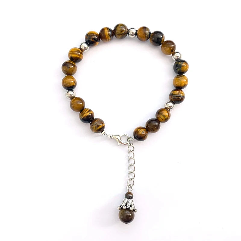 Chakra Balance Stone Bracelet - Natural Crystal Protection Gift