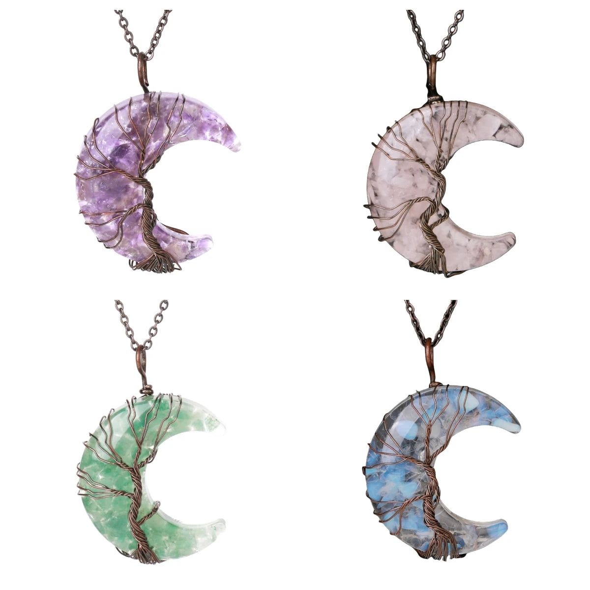 High Quality Natural Bright Sailor Moon Phases Pendant Necklace Long Link Chain Key Shape Weddings Other Featuring Diamond Pearl