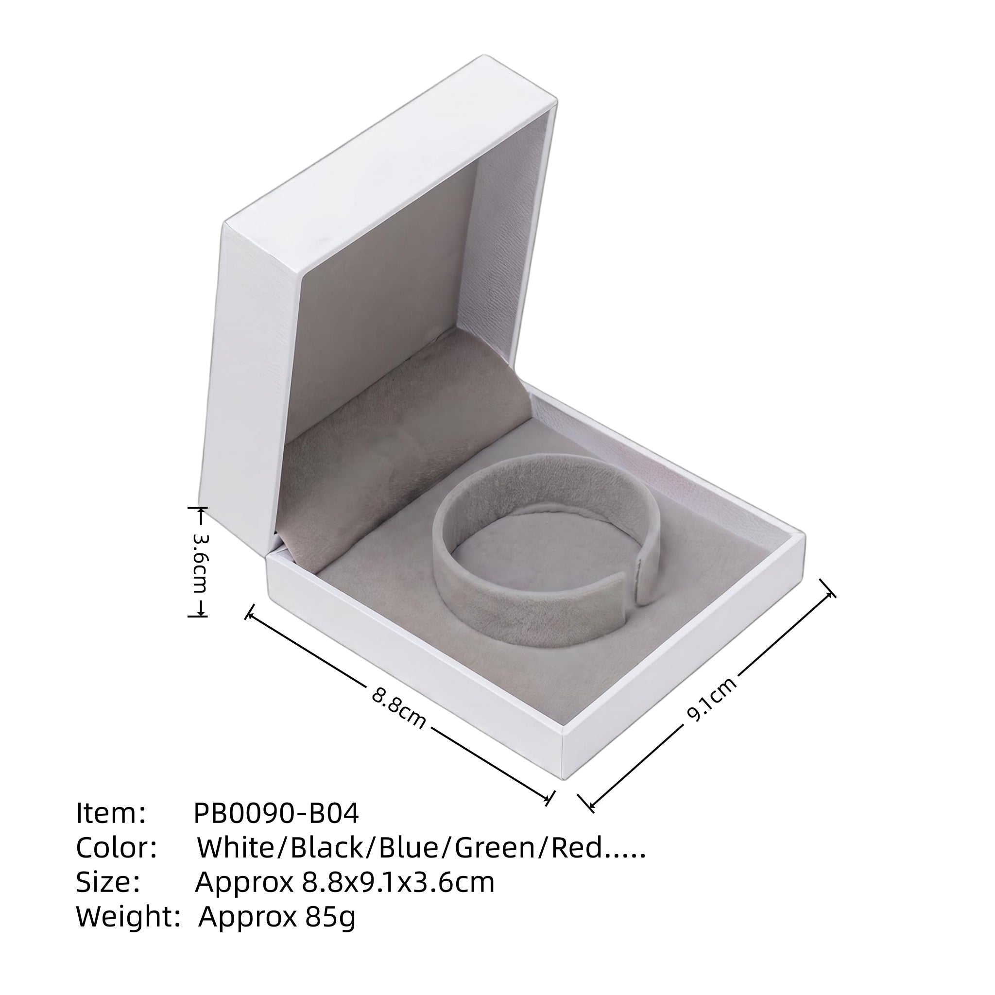 Premium Paper Bangle Gift Box - Elegant Jewelry Display Case for Bracelets (Multiple Colors)