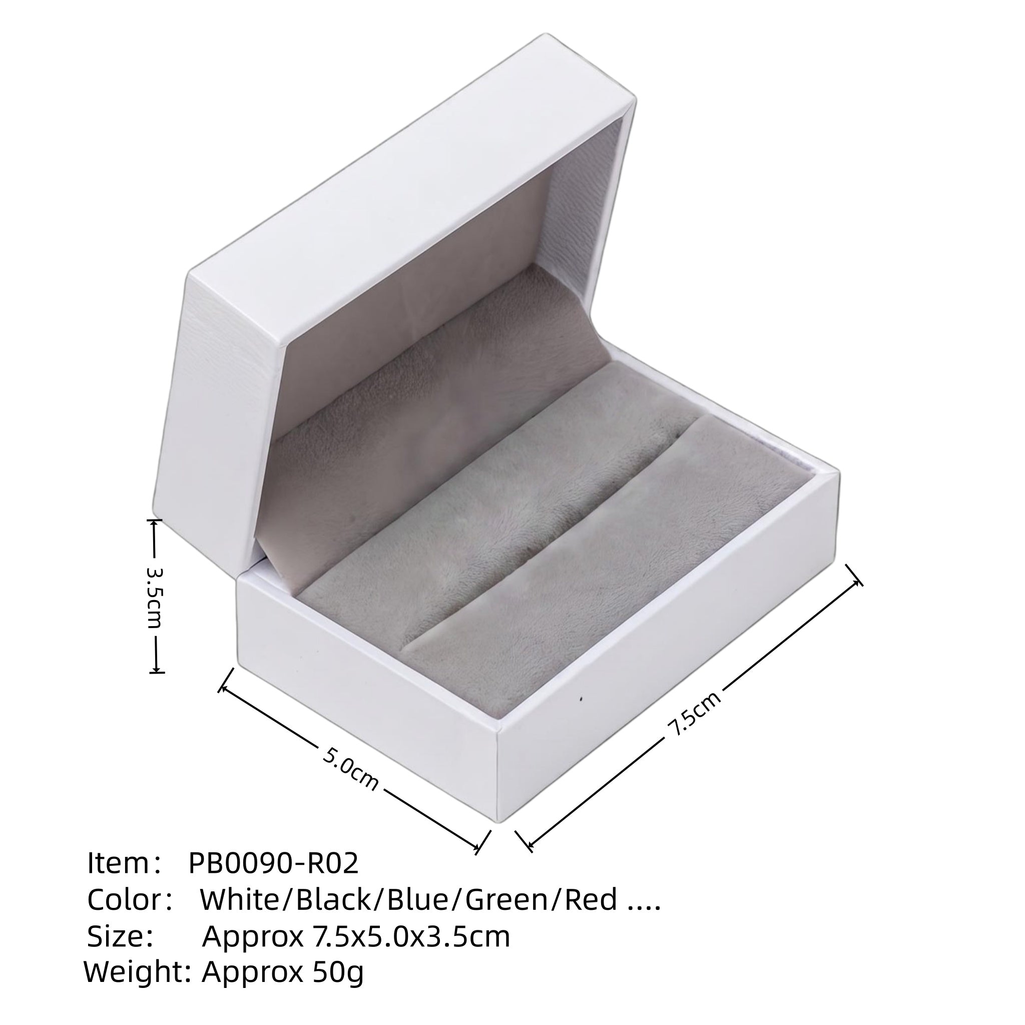 Premium Paper Double Ring Gift Box – Elegant Jewelry Display Case for Wedding Sets and Dual Rings #PB0090-R02