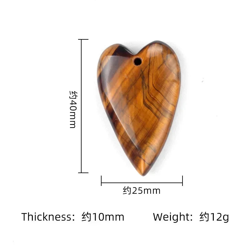 Heart Pendant for DIY Making Jewelry Necklace Healing Chakra Crystal Teardrop 25x40mm Charms Valentine Mother