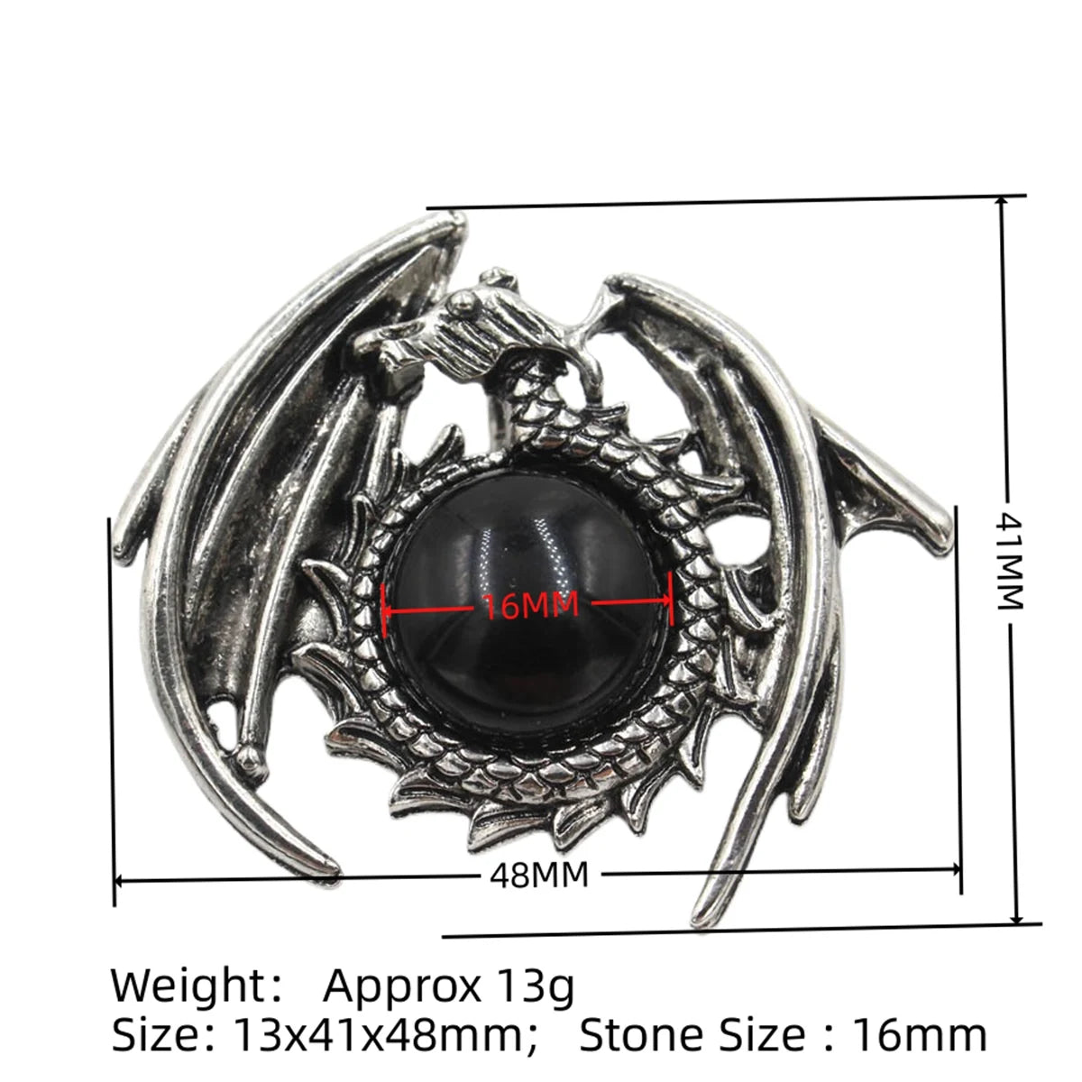 Circular Dragon Guardian Protection Necklace, Genuine Healing Stone Chakra Pendant with Adjustable Black Cord, Nordic Mythical Amulet Jewelry
