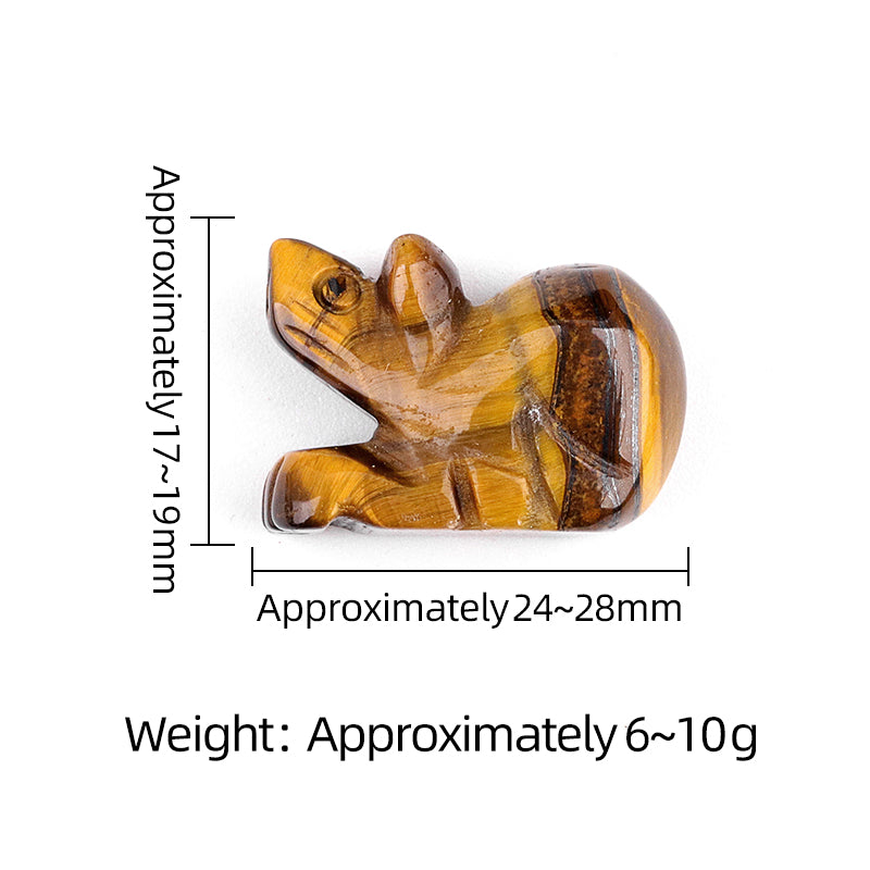 1.0Inch Hand Carved mouse Gemstone Figurine Ornament for Home Office Desk Decor #SP1878