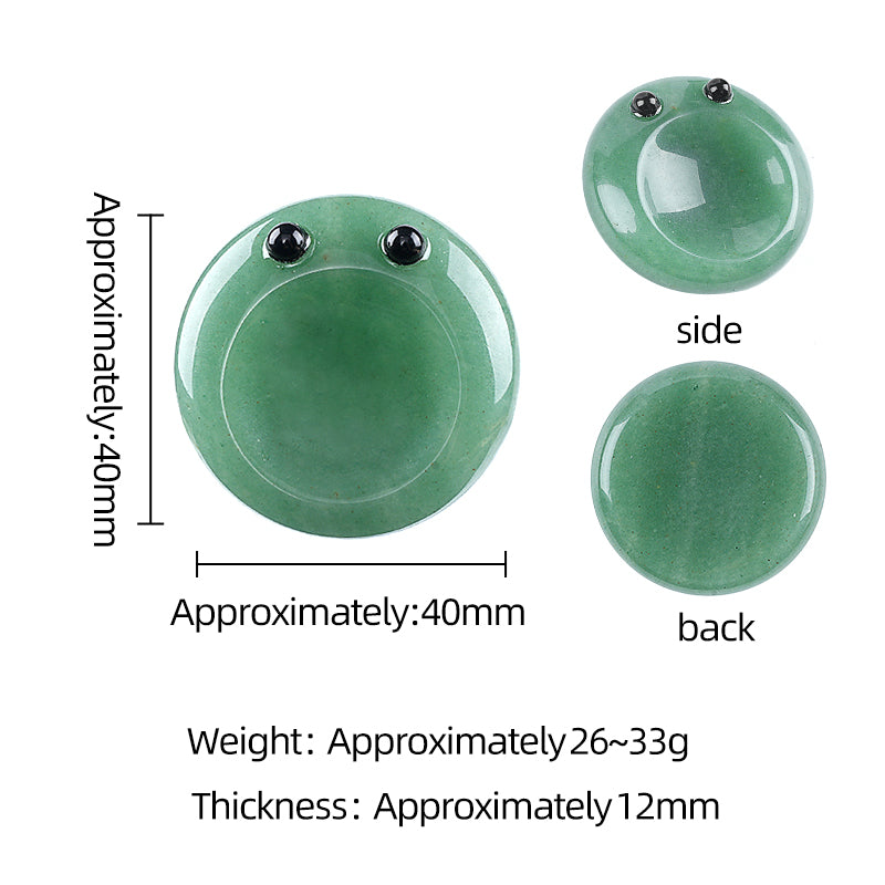 Natural Stone 40MM Disc Gemstone Worry Stone Elf Thumb Palm Pocket Crystal Therapy Stress Relief