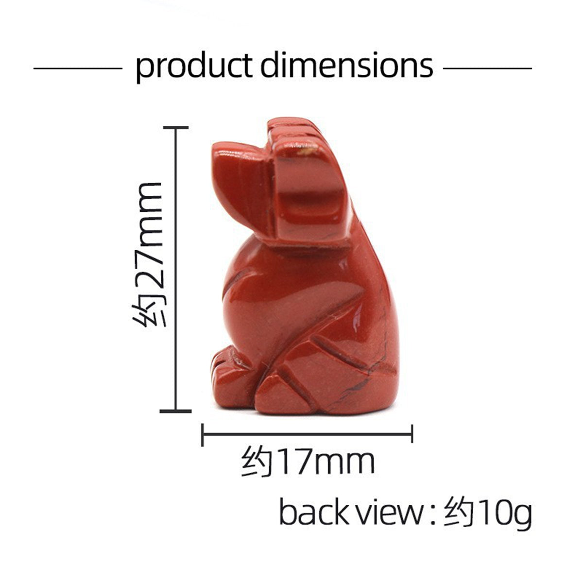 1.0 Inch Hand Carved Gemstone Dog Figurine Animal Ornament for Home Office Desk Decor #SP2317