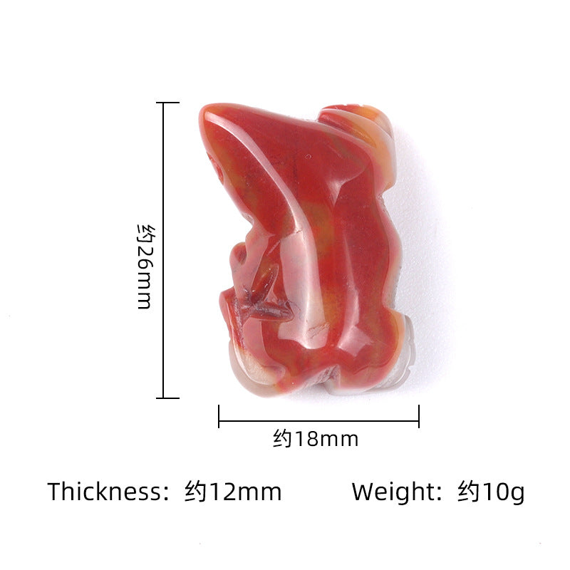 1.0 Inch Hand Carved Gemstone Lizard Figurine Animal Ornament for Home Office Desk Decor #SP2321