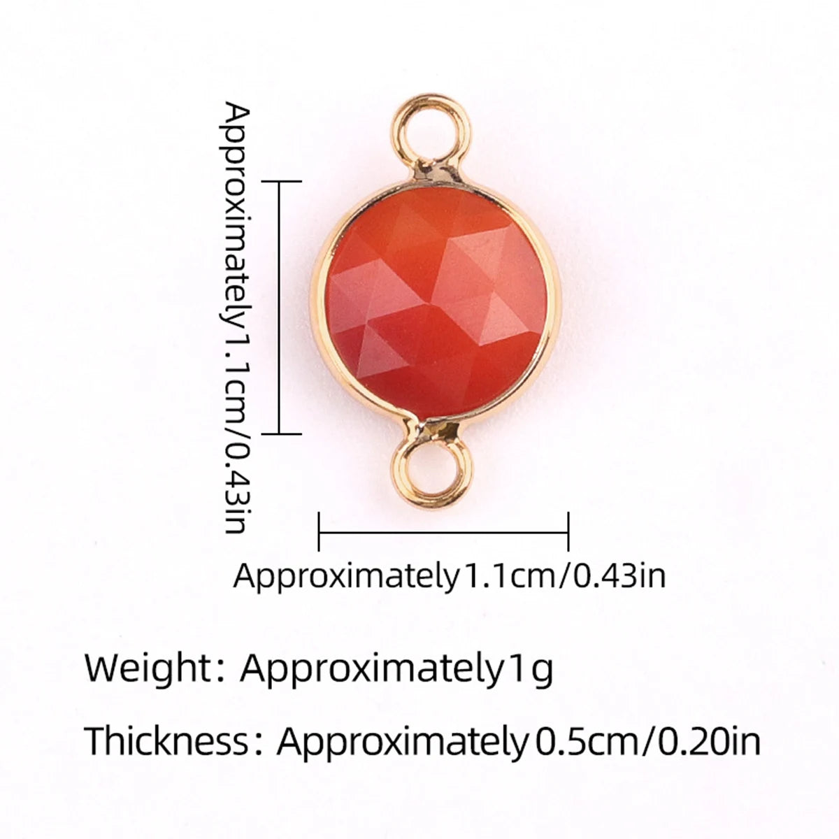 10mm Faceted Round Disce Connectors Charms with Double Loop For Jewelry Making #SP2050