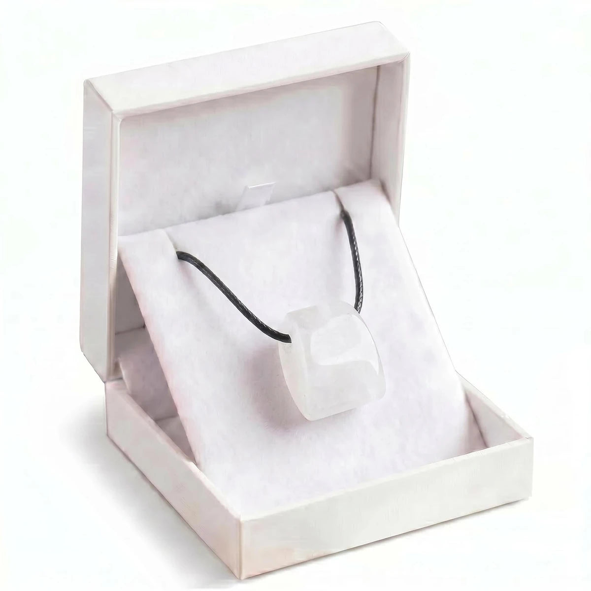 Quartz Trapezoid Crystal Choker Necklace Unisex Healing Chakra Gemstone Jewelry Adjustable Rope Comes in Gift Box