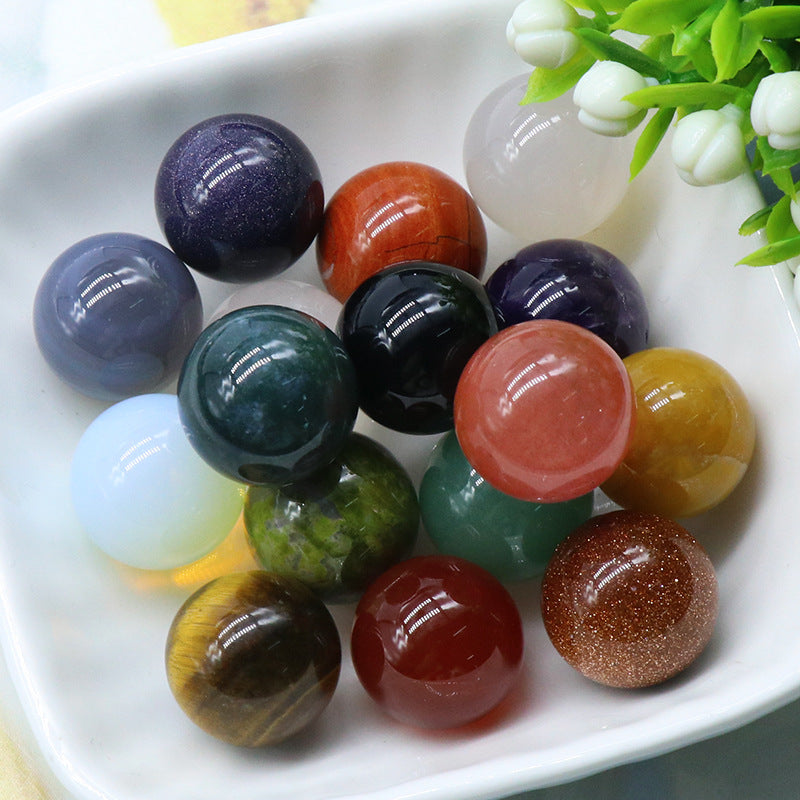 16MM Gemstone Sphere No Hole for DIY Making Jewelry Natural Round beads Stone Balls