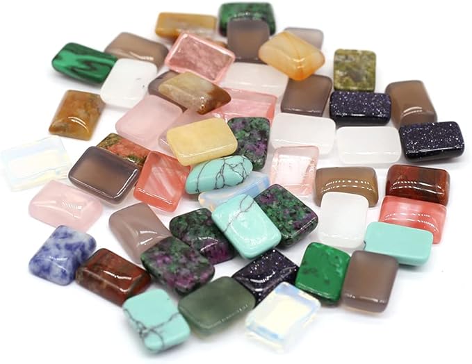 Rectangle Gemstone Cabochons for Making Jewelry