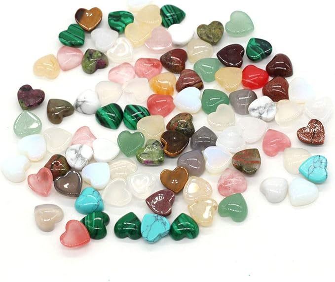 Heart Gemstone Cabochons for Making Jewelry