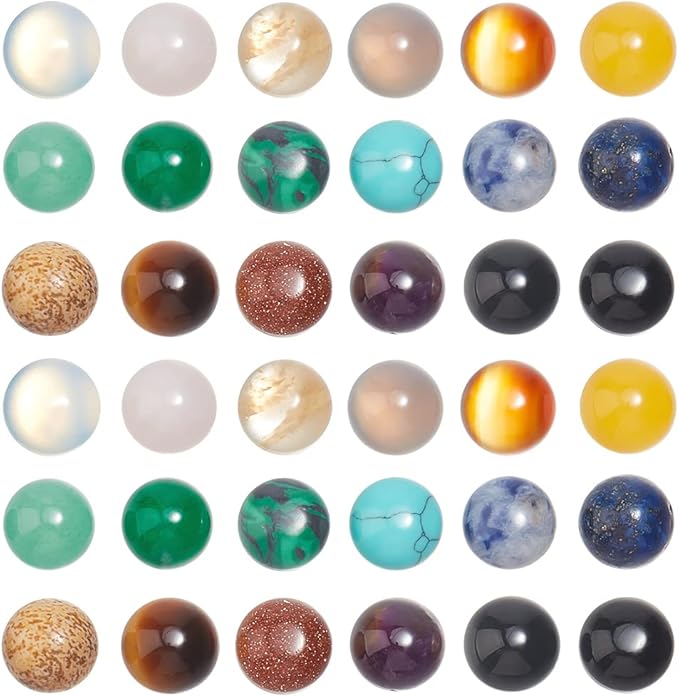 Round Gemstone Cabochons for Making Jewelry