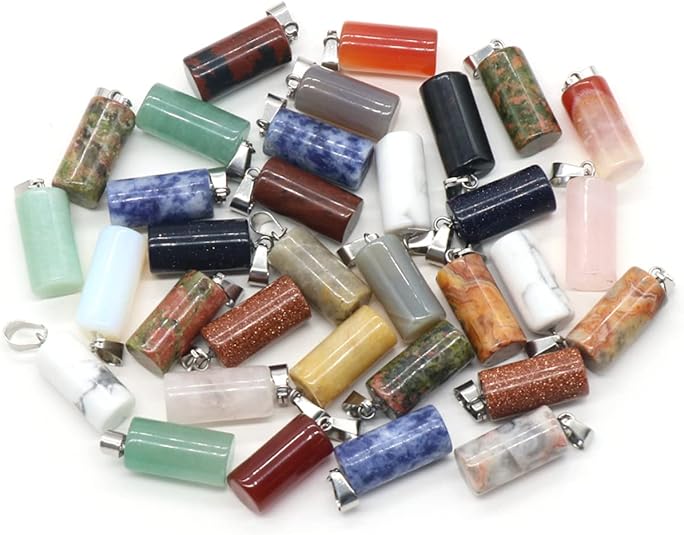 Cylinder Gemstone Pendant
