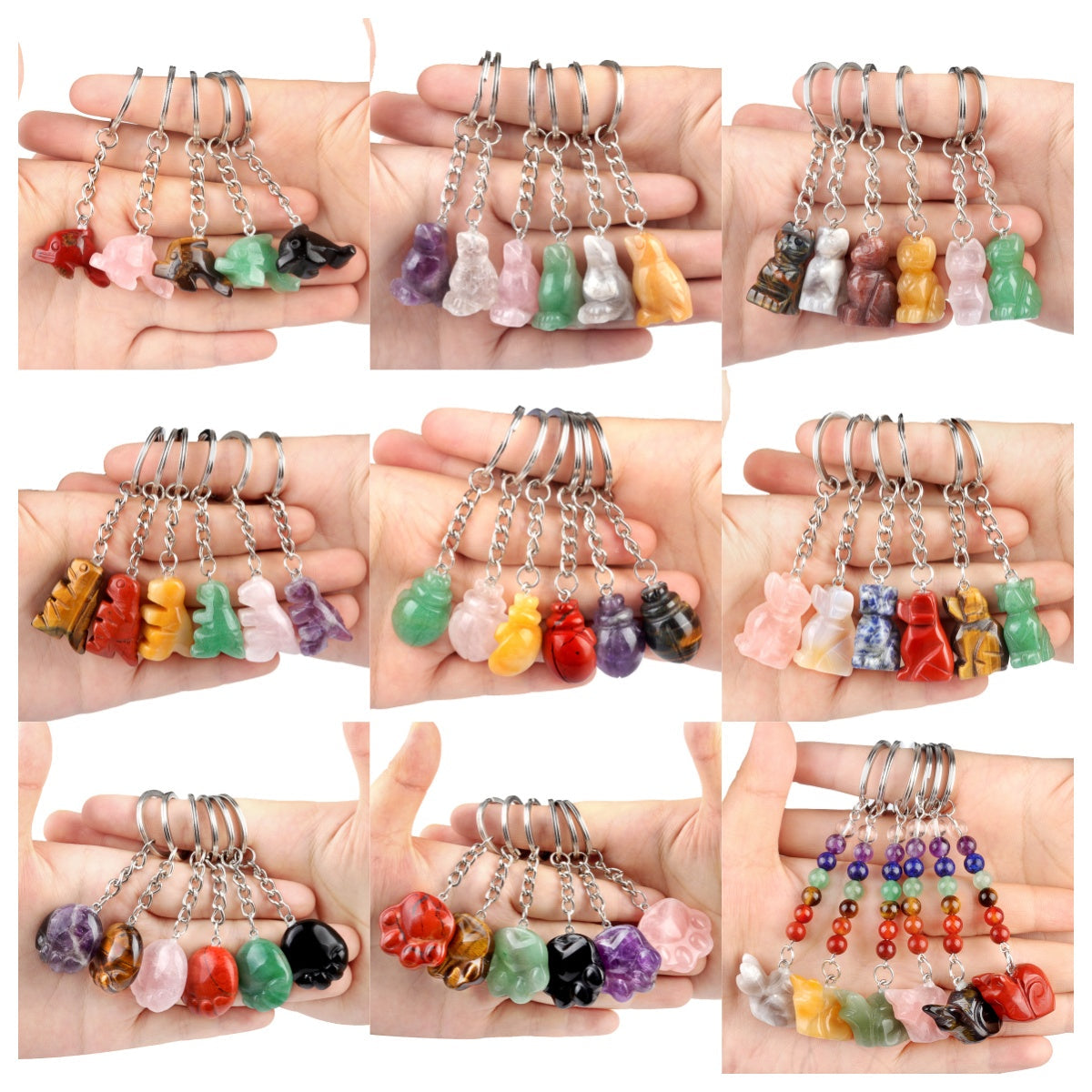 Gemstone Keychain for Women Men bags