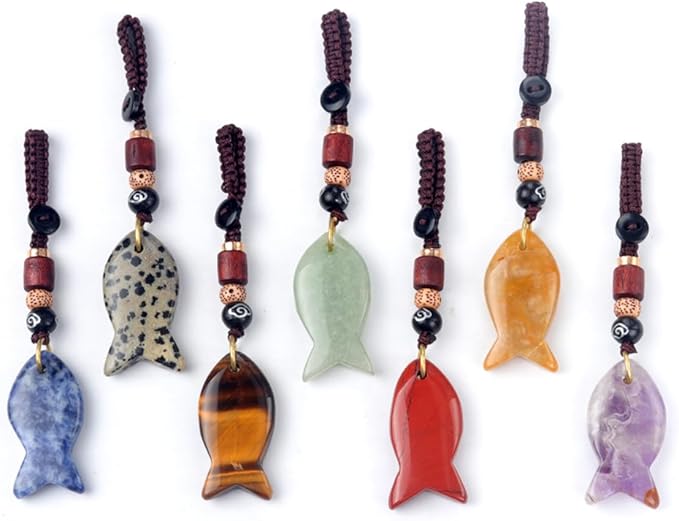 Gemstone Woven Keychain