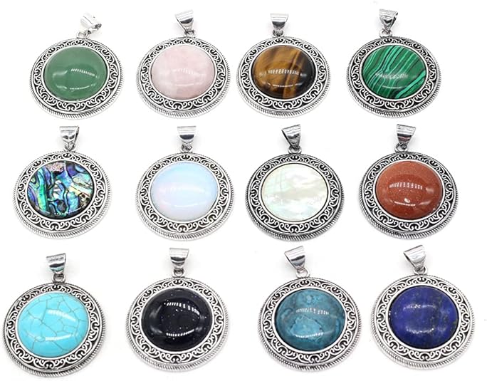Circle Gemstone Pendant