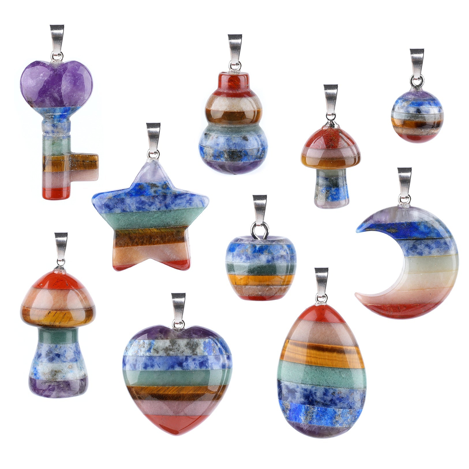 7 Chakra Gemstone Pendant