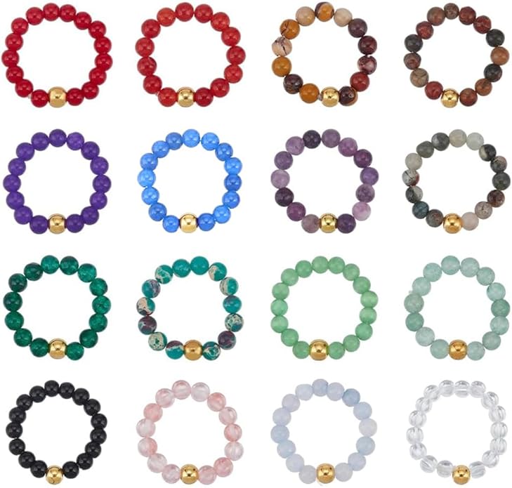 Beaded Gemstone Ring