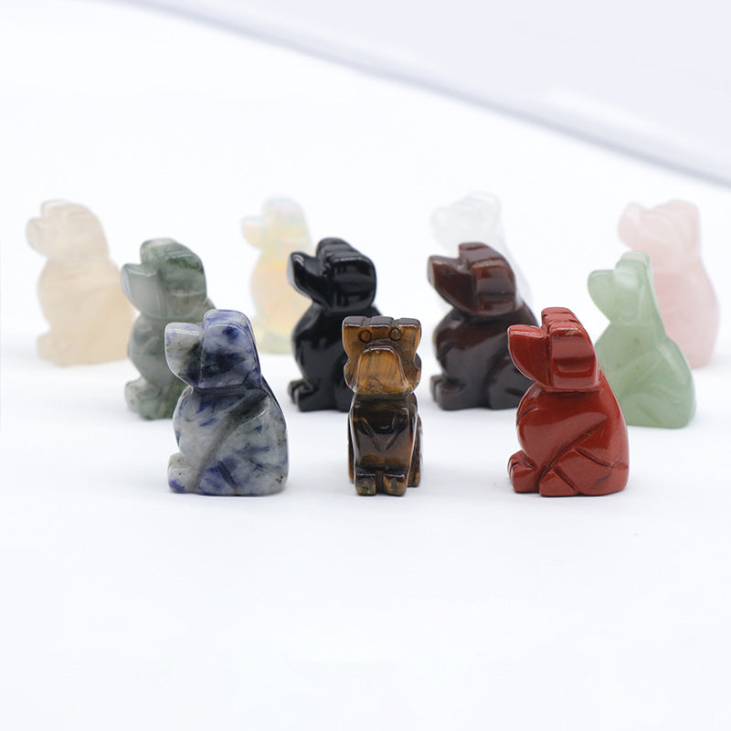 Dog Gemstone Pendant