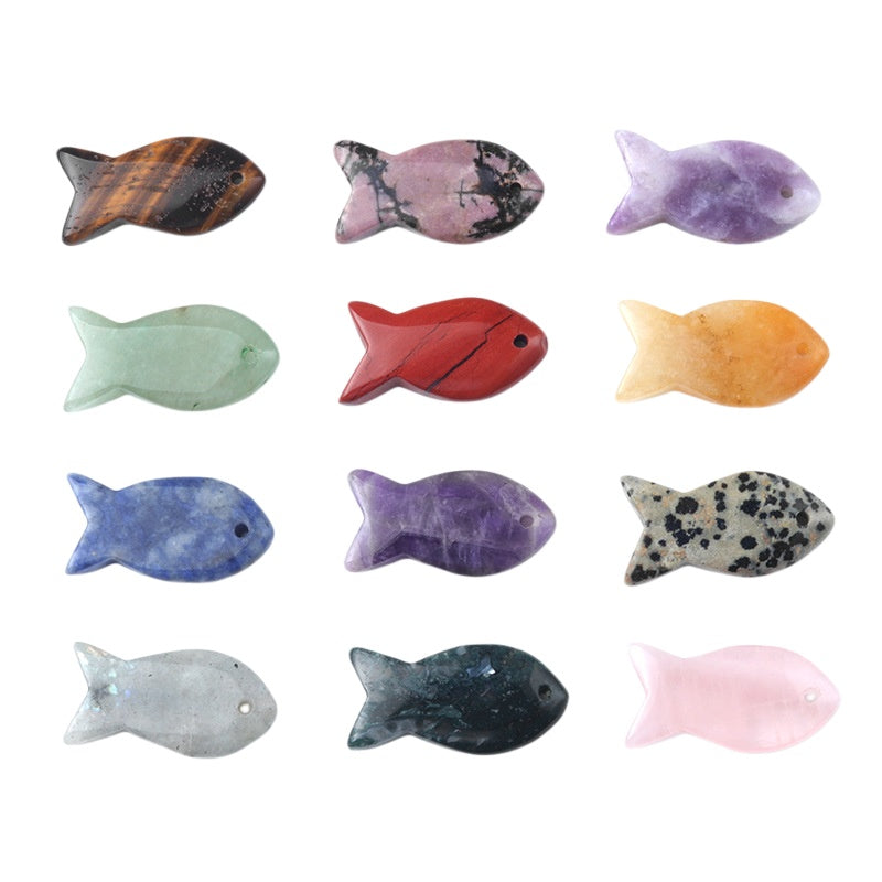Fish Gemstone Pendant