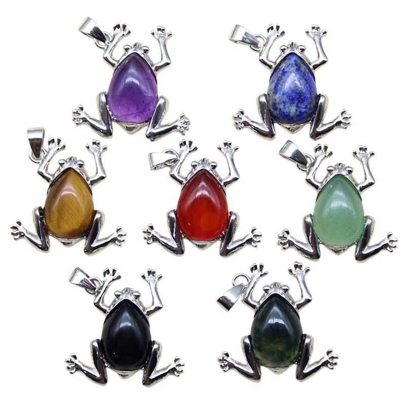 Frog Gemstone Pendant