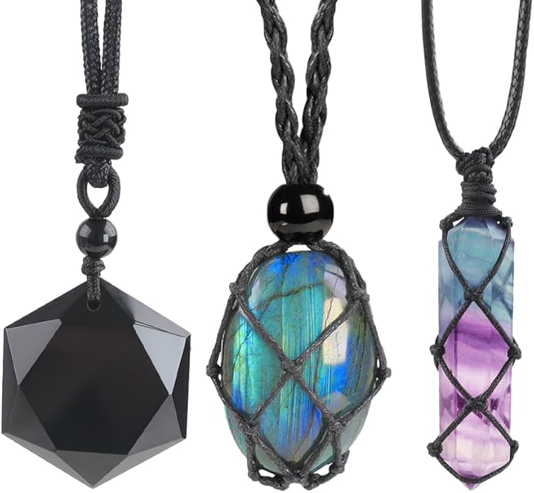 Gemstone Woven Necklace