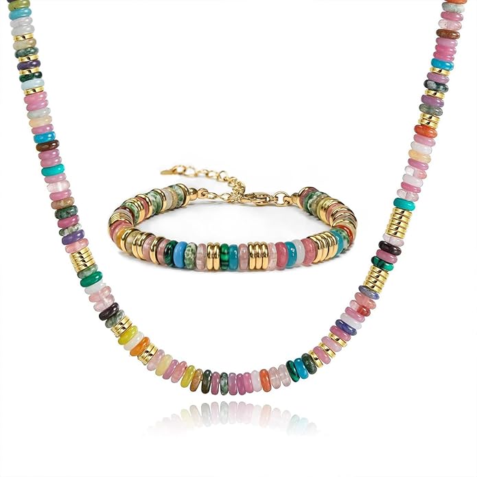 Necklace Bracelet Gemstone Set Jewelry