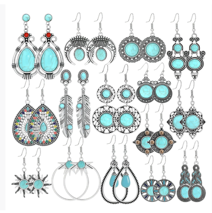 Gemstone Dangle Earrings