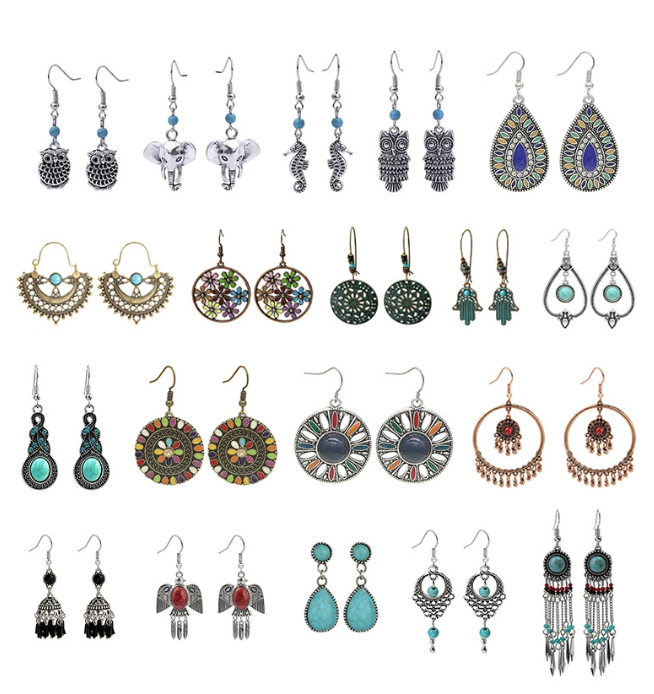 Gemstone Vintage Earrings