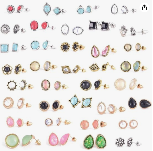 Gemstone Stud Earrings