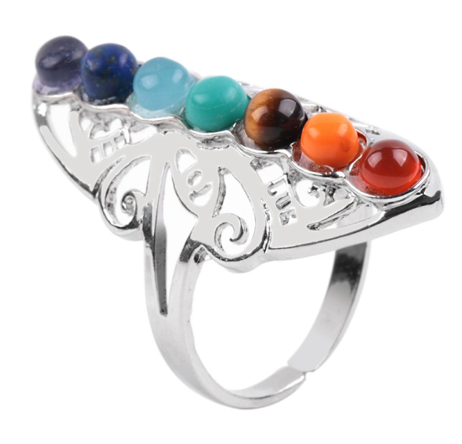 7 Chakra Gemstone Ring